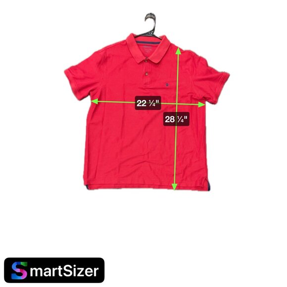 Izod Mens Advantage Performance Golf Polo Shirt Red XL - Picture 8 of 8